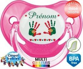 Drapeau portugal et main de bébé + prénom: Sucette