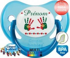 Drapeau portugal et main de bébé + prénom: Sucette