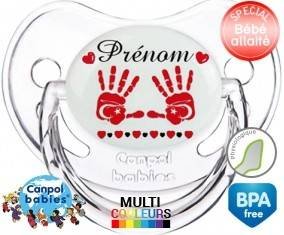 Main de bébé turquie + prénom: Sucette Physiologique-su7.fr