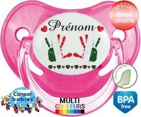 Main de bébé italie + prénom: Sucette Physiologique-su7.fr