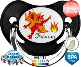 Dragon flamme + prénom: Sucette Physiologique-su7.fr