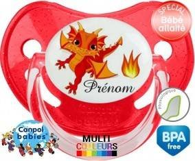 Dragon flamme + prénom: Sucette Physiologique-su7.fr
