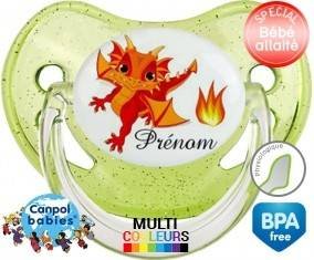 Dragon flamme + prénom: Sucette Physiologique-su7.fr