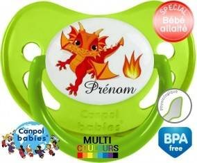 Dragon flamme + prénom: Sucette Physiologique-su7.fr