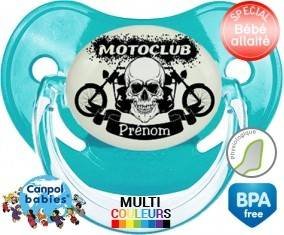 Motard + prénom : Sucette Physiologique personnalisée