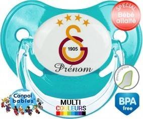 Tetine Drapeau galatasaray + prénom embout Physiologique personnalisée