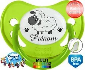Moutons prairie + prénom: Sucette Physiologique-su7.fr