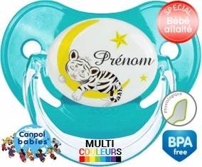 Tigre lune + prénom: Sucette Physiologique-su7.fr