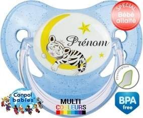 Tigre lune + prénom: Sucette Physiologique-su7.fr