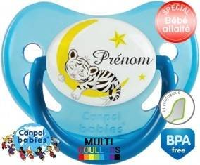 Tigre lune + prénom: Sucette Physiologique-su7.fr