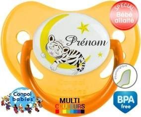 Tigre lune + prénom: Sucette Physiologique-su7.fr