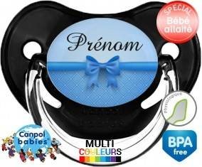 Flot bleu + prénom: Sucette Physiologique-su7.fr