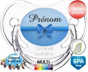 Flot bleu + prénom: Sucette Physiologique-su7.fr