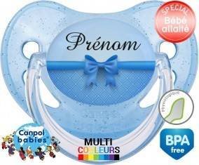 Flot bleu + prénom: Sucette Physiologique-su7.fr