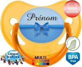 Flot bleu + prénom: Sucette Physiologique-su7.fr