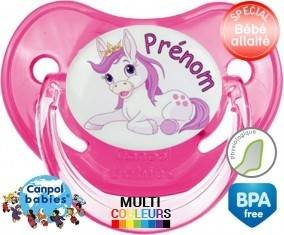 Licorne style2 + prénom: Sucette Physiologique-su7.fr