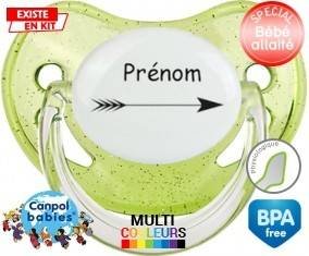 Flèche + prénom: Sucette Physiologique-su7.fr