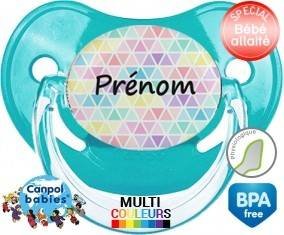 Colorée + prénom : Sucette Physiologique personnalisée