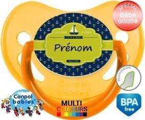 Couleur marin + prénom: Sucette Physiologique-su7.fr
