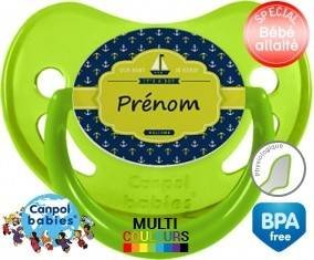 Couleur marin + prénom: Sucette Physiologique-su7.fr