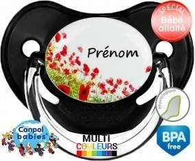 Coquelicot + prénom: Sucette Physiologique-su7.fr