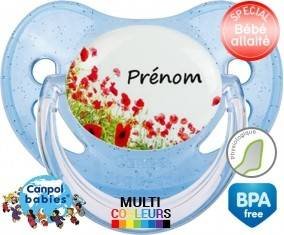 Coquelicot + prénom: Sucette Physiologique-su7.fr
