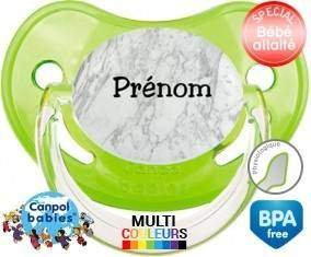Motif marbre + prénom: Sucette Physiologique-su7.fr