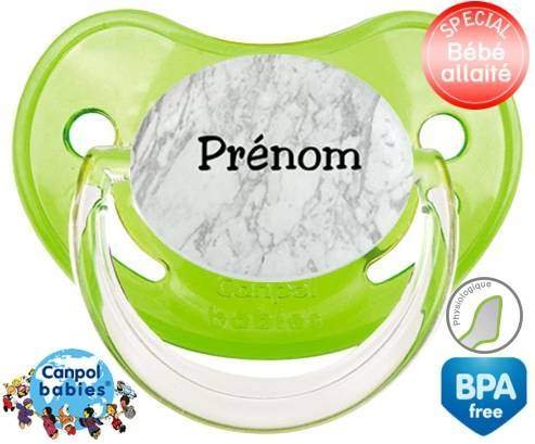 Motif marbre + prénom: Sucette Physiologique-su7.fr