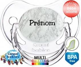 Motif marbre + prénom: Sucette Physiologique-su7.fr