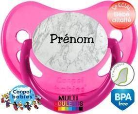 Motif marbre + prénom: Sucette Physiologique-su7.fr