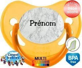 Motif marbre + prénom: Sucette Physiologique-su7.fr