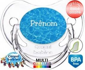 Motif piscine + prénom: Sucette Physiologique-su7.fr