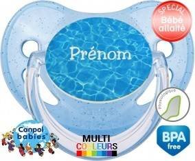 Motif piscine + prénom: Sucette Physiologique-su7.fr