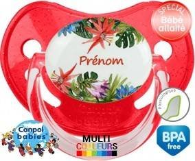 Fleurs tropicales + prénom: Sucette Physiologique-su7.fr