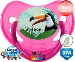 Toucan tropical + prénom: Sucette Physiologique-su7.fr