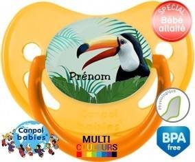 Toucan tropical + prénom: Sucette Physiologique-su7.fr