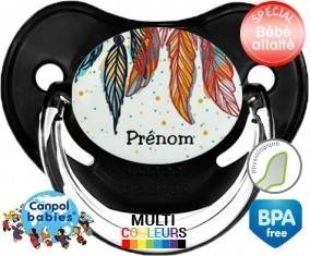 Plumes + prénom: Sucette Physiologique-su7.fr