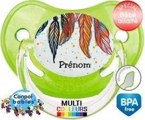 Plumes + prénom: Sucette Physiologique-su7.fr