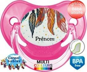 Plumes + prénom: Sucette Physiologique-su7.fr