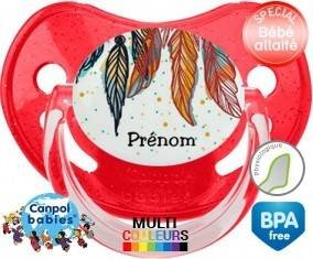 Plumes + prénom: Sucette Physiologique-su7.fr