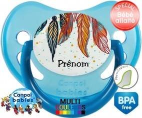 Plumes + prénom: Sucette Physiologique-su7.fr