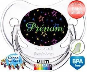 Étoiles brillante nuit + prénom: Sucette Physiologique-su7.fr