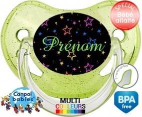 Étoiles brillante nuit + prénom: Sucette Physiologique-su7.fr