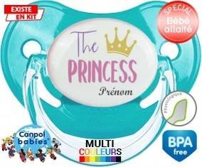 Tetine The princess + prénom embout Physiologique personnalisée