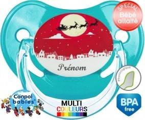Noël renne + prénom : Sucette Physiologique personnalisée
