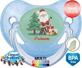 Père noël et sapin + prénom: Sucette Physiologique-su7.fr