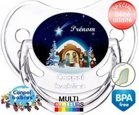 Crèche noël + prénom: Sucette Physiologique-su7.fr