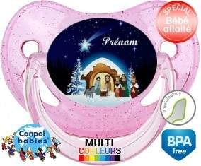 Crèche noël + prénom: Sucette Physiologique-su7.fr