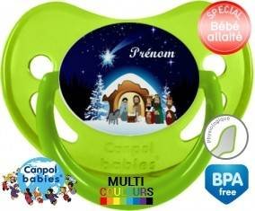 Crèche noël + prénom: Sucette Physiologique-su7.fr