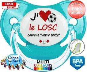 J'aime le losc + prénom : Sucette Physiologique personnalisée